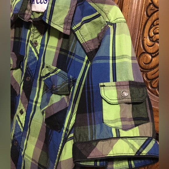 Mens REBEL & SOUL π plaid shirt. - Picture 5 of 11